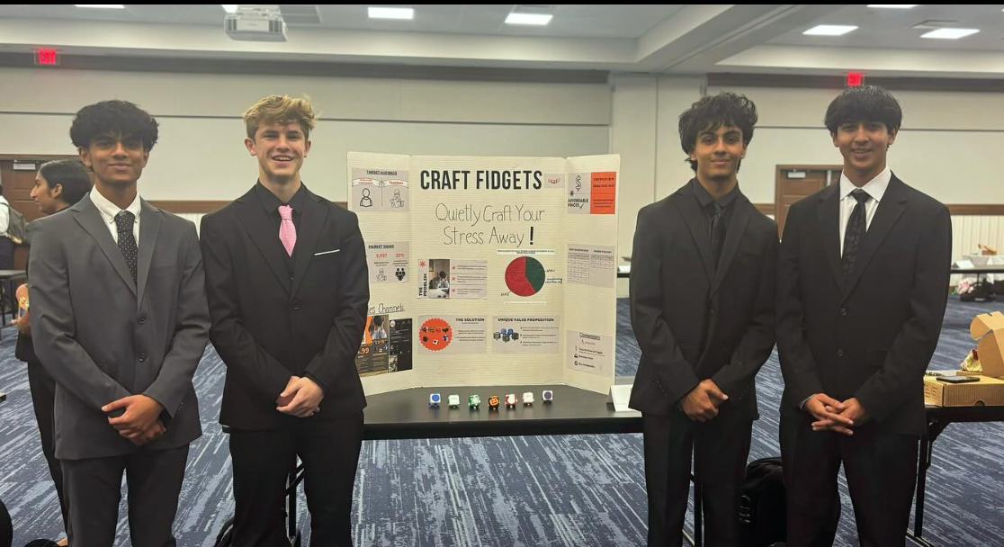 Craft Fidgets team presenting at business competition
